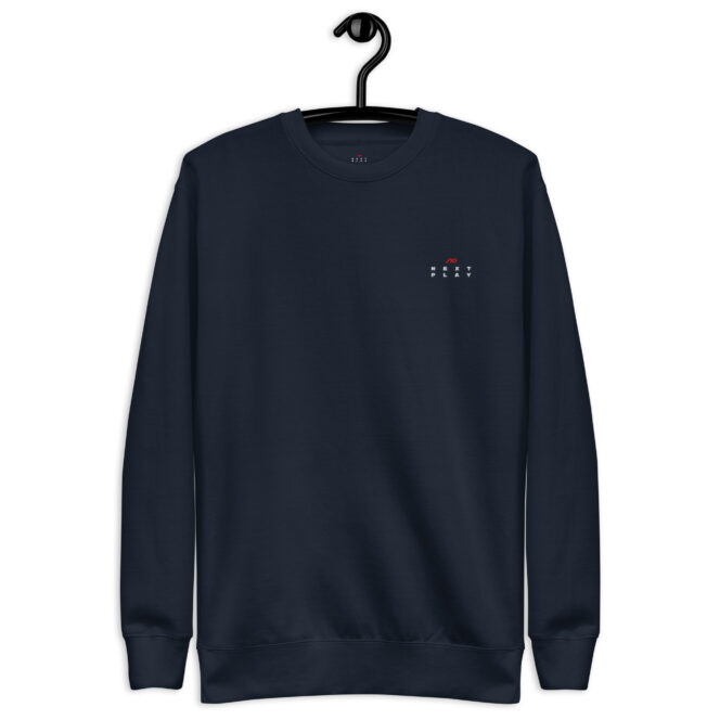 Next Play Music Embroided Logo Unisex Premium Sweatshirt - Image 8
