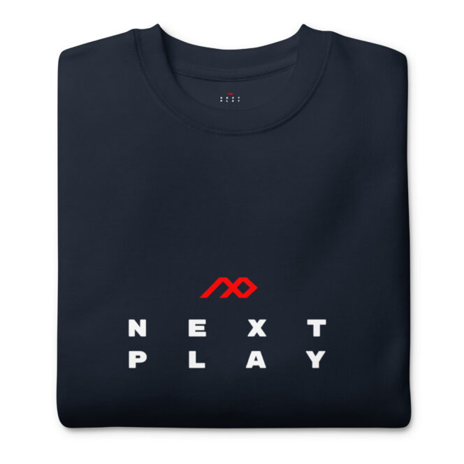 Next Play Music Logo Unisex Premium Sweatshirt - Image 10