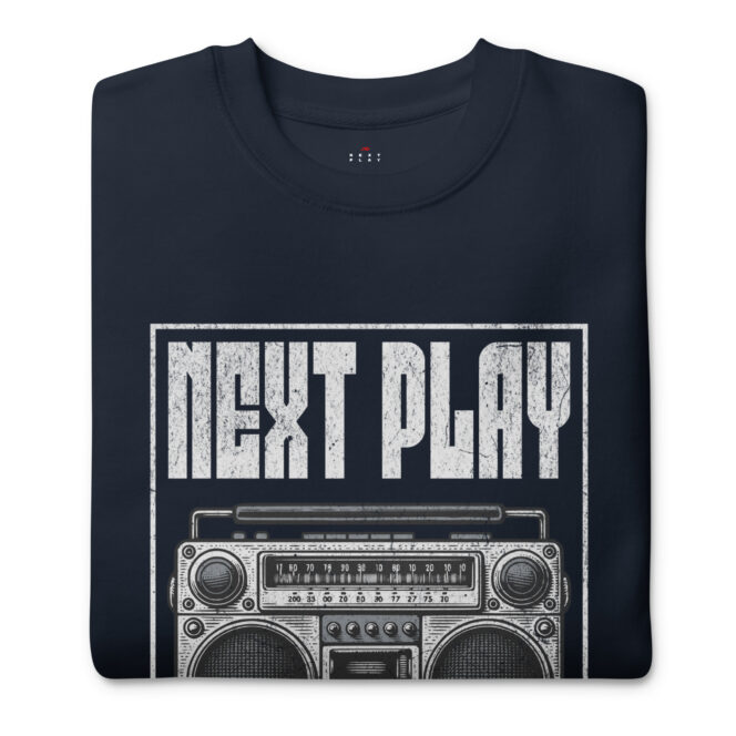 Next Play Music Boombox Unisex Premium Sweatshirt - Image 10