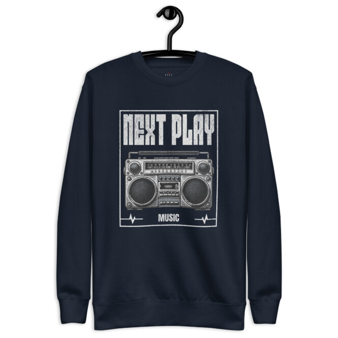 Next Play Music Boombox Unisex Premium Sweatshirt - Image 8