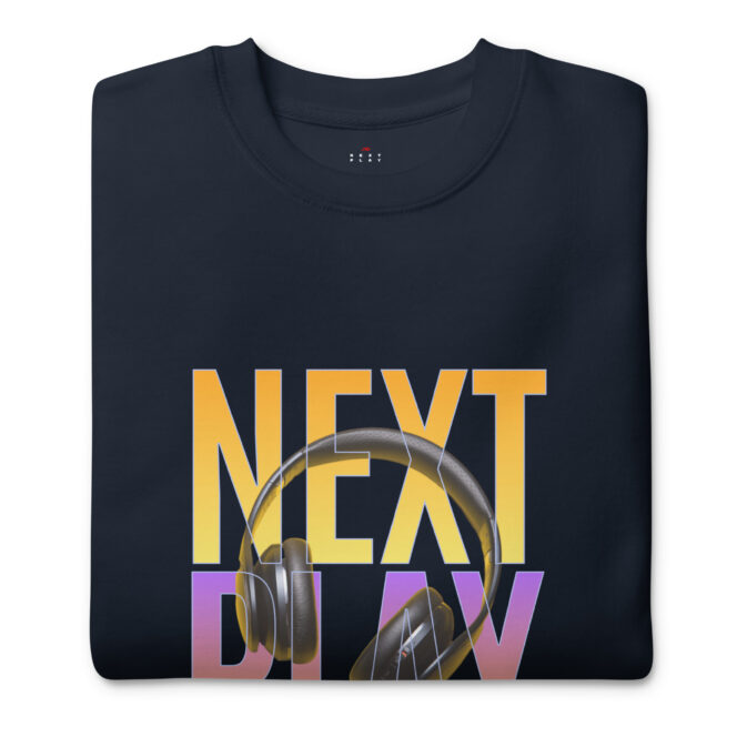 Next Play Music Headphones Unisex Premium Sweatshirt - Image 9