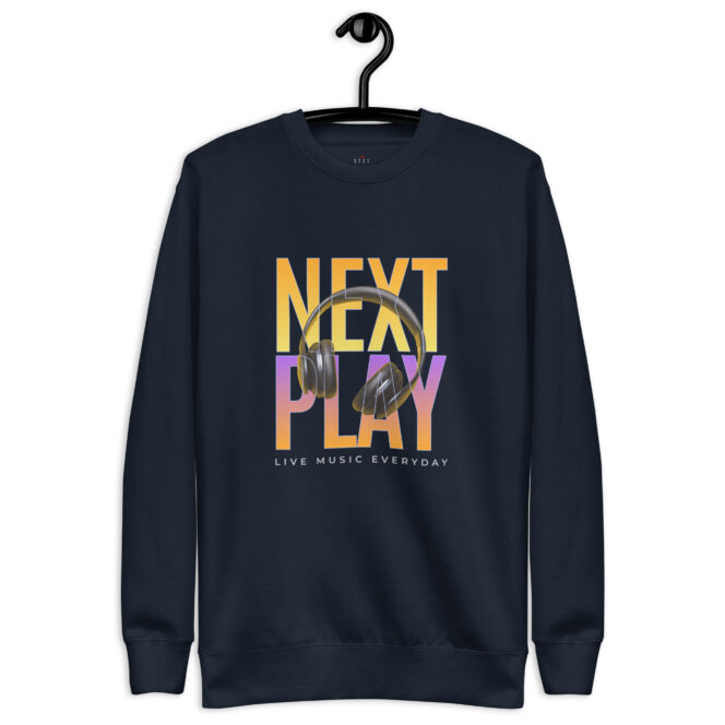 Next Play Music Headphones Unisex Premium Sweatshirt - Image 8