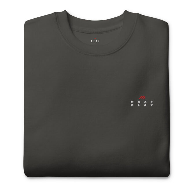 Next Play Music Embroided Logo Unisex Premium Sweatshirt - Image 16