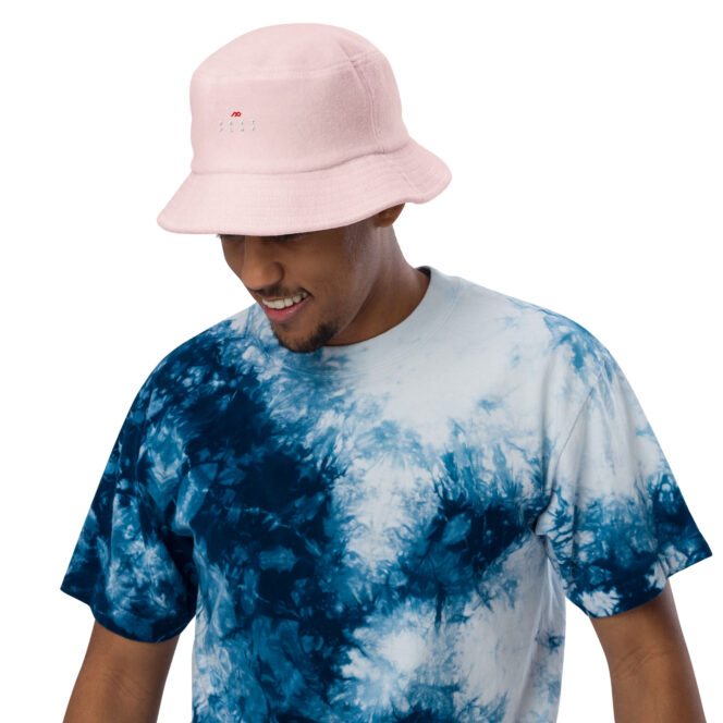Next Play Music Embroidered Logo Unstructured Terry Cloth Bucket Hat - Image 6