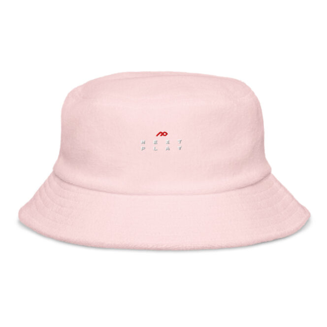 Next Play Music Embroidered Logo Unstructured Terry Cloth Bucket Hat - Image 4