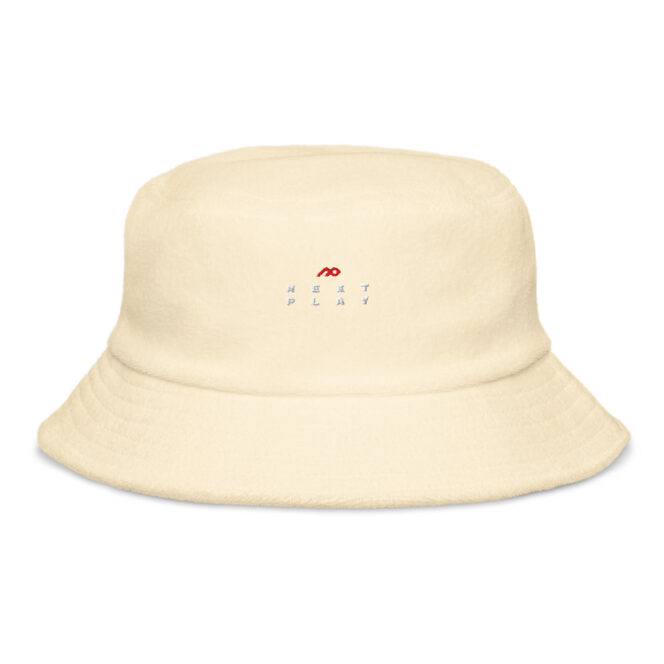 Next Play Music Embroidered Logo Unstructured Terry Cloth Bucket Hat - Image 10