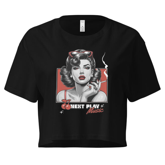Next Play Music Retro Lady Women’s crop top - Image 2