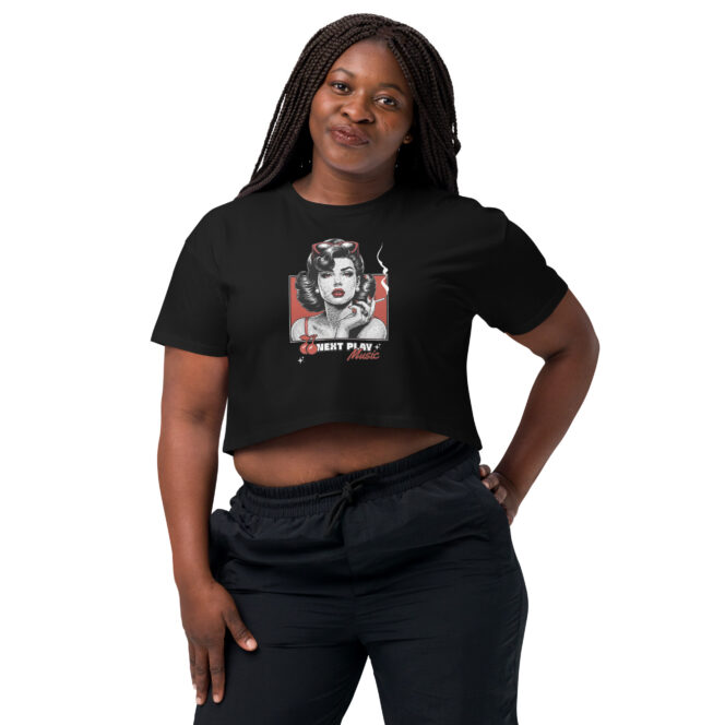 Next Play Music Retro Lady Women’s crop top - Image 4