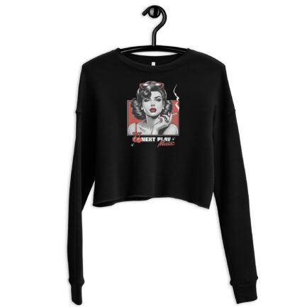 Next Play Music Retro Lady Crop Sweatshirt