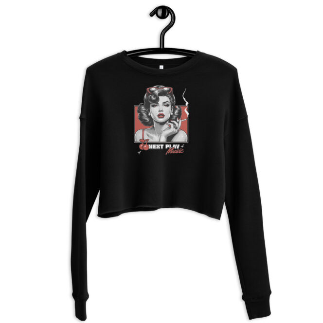 Next Play Music Retro Lady Crop Sweatshirt