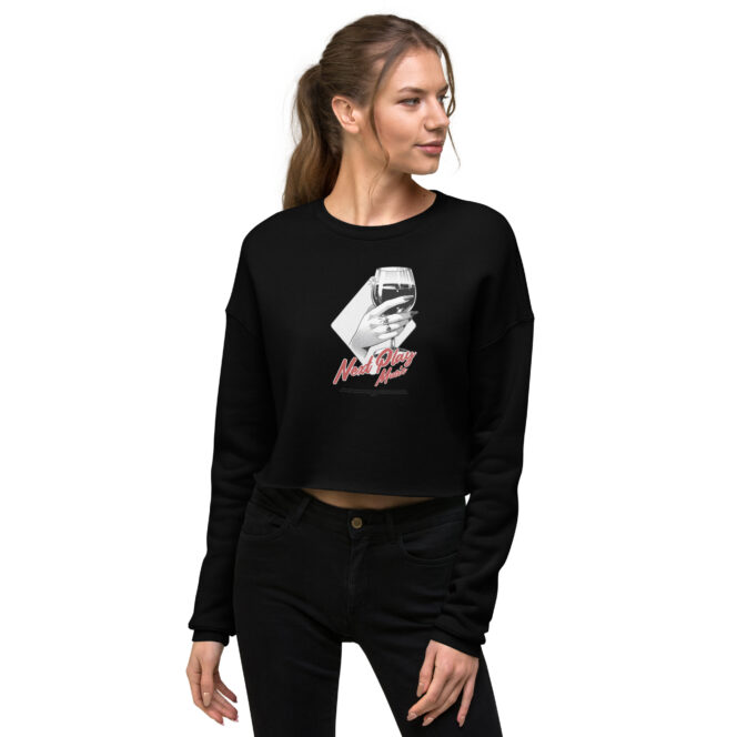 Next Play Music Wine Crop Sweatshirt - Image 3